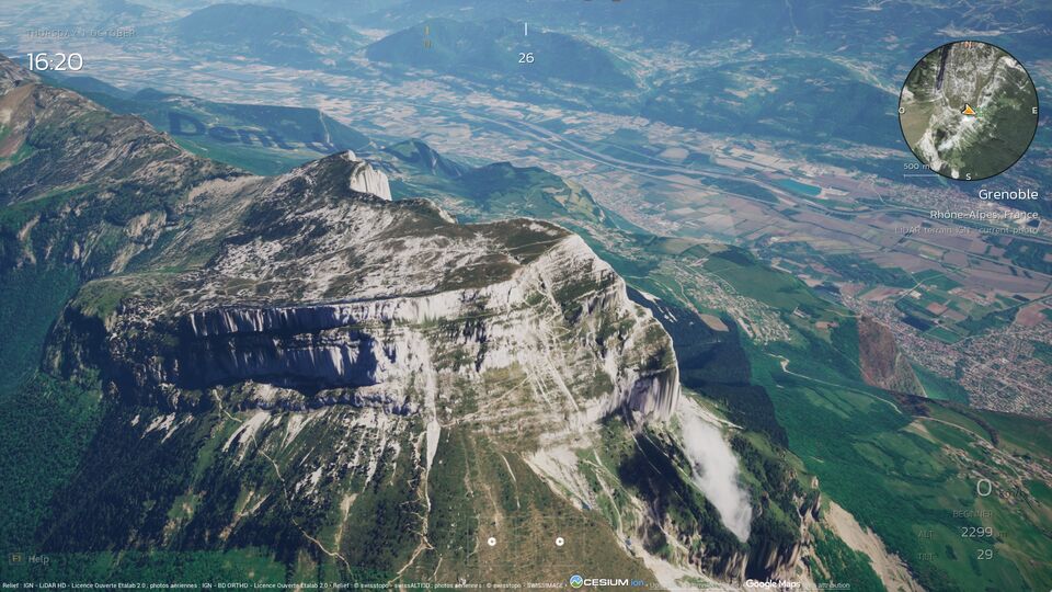 Terrain LiDAR des Alpes en été