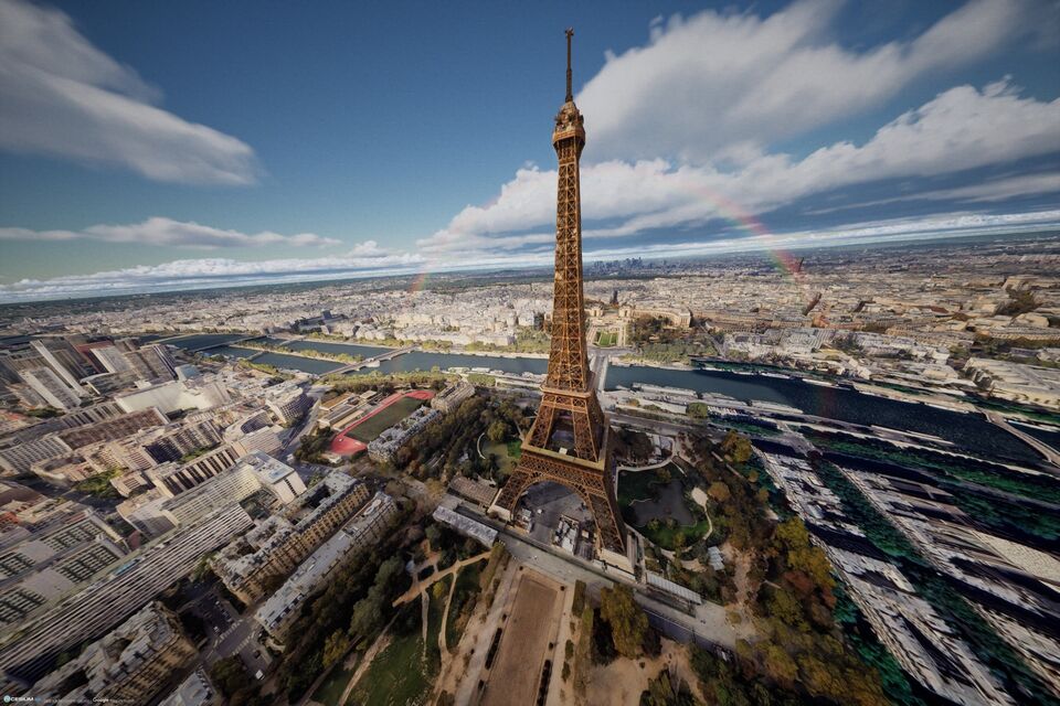 Drone FPV autour de la tour Eiffel à Paris